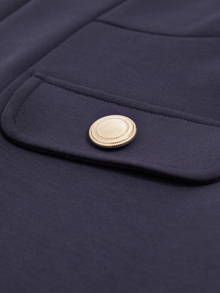Reiss Navy Anna 9-13 yrs Jersey Puff Sleeve Dress - Image 4 of 4