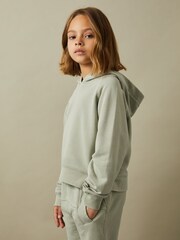 Reiss Sage Kate Teen Garment Dyed Cotton Hoodie - Image 3 of 4