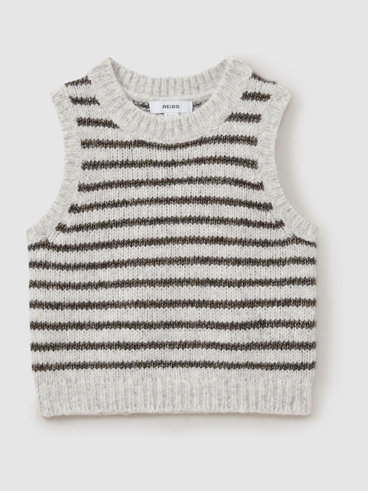 Reiss Venus Alpaca Blend Striped Vest - Imagen 2 de 4 Reiss Venus Alpaca Blend Striped Vest - Imagen 2 de 4
