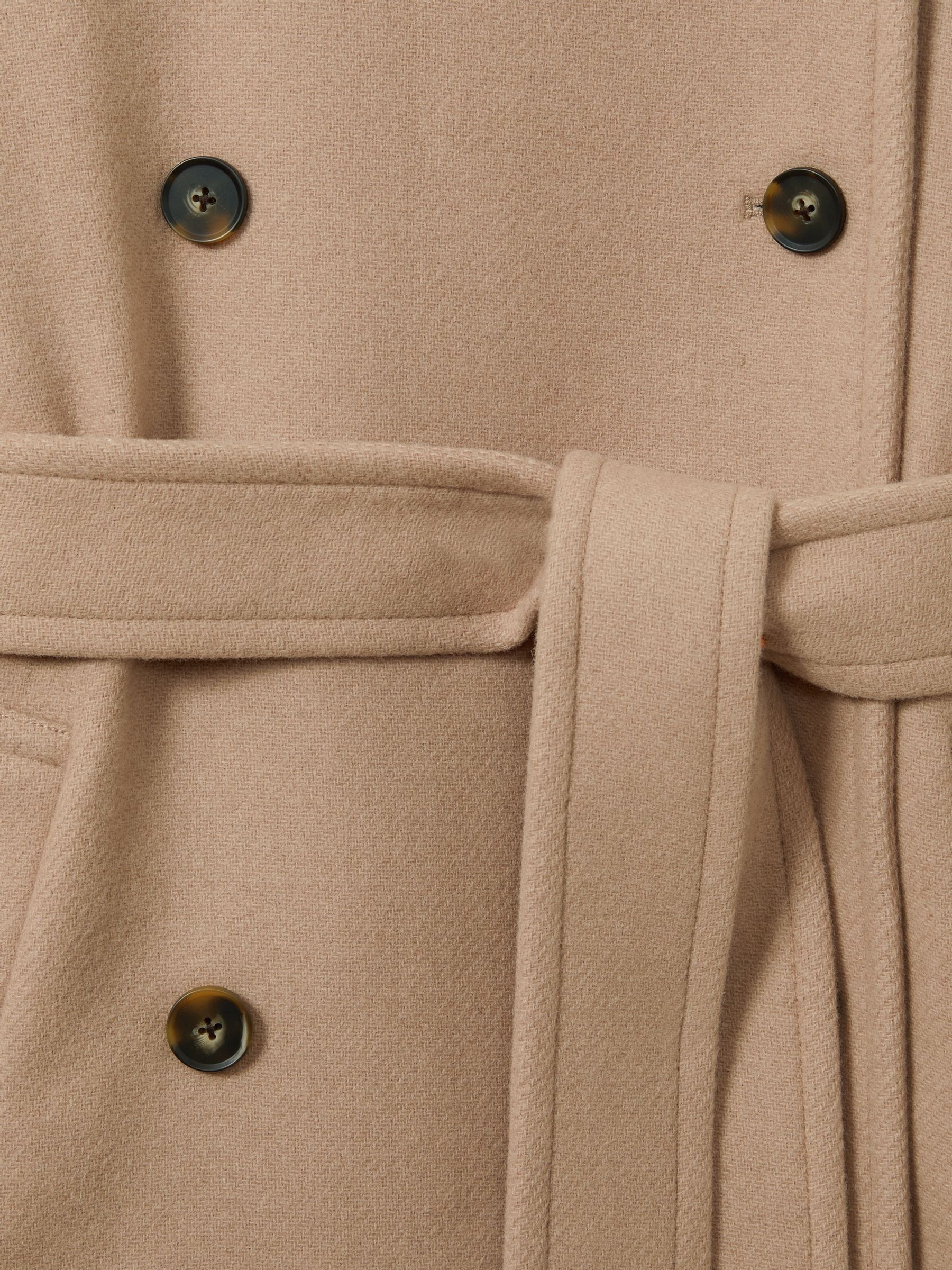 Camel coat funnel neck outlet