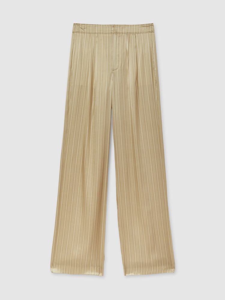 Paige Silk Striped Wide Leg Trousers - Image 2 of 5