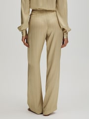 Paige Silk Striped Wide Leg Trousers - Image 4 of 5