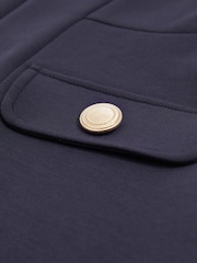 Azul marino - Reiss Anna Jersey Puff Sleeve Dress - Imagen 4 de 4