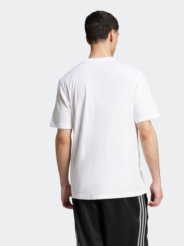 adidas Originals White Trefoil Essentials 100% Cotton T-Shirt - Image 2 of 6