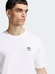 adidas Originals White Trefoil Essentials 100% Cotton T-Shirt - Image 4 of 6