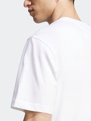 adidas Originals White Trefoil Essentials 100% Cotton T-Shirt - Image 5 of 6