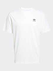 adidas Originals White Trefoil Essentials 100% Cotton T-Shirt - Image 6 of 6