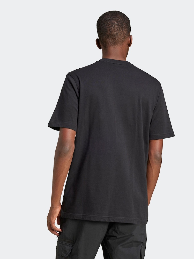adidas Originals Black Trefoil Essentials 100% Cotton T-Shirt - Image 2 of 2