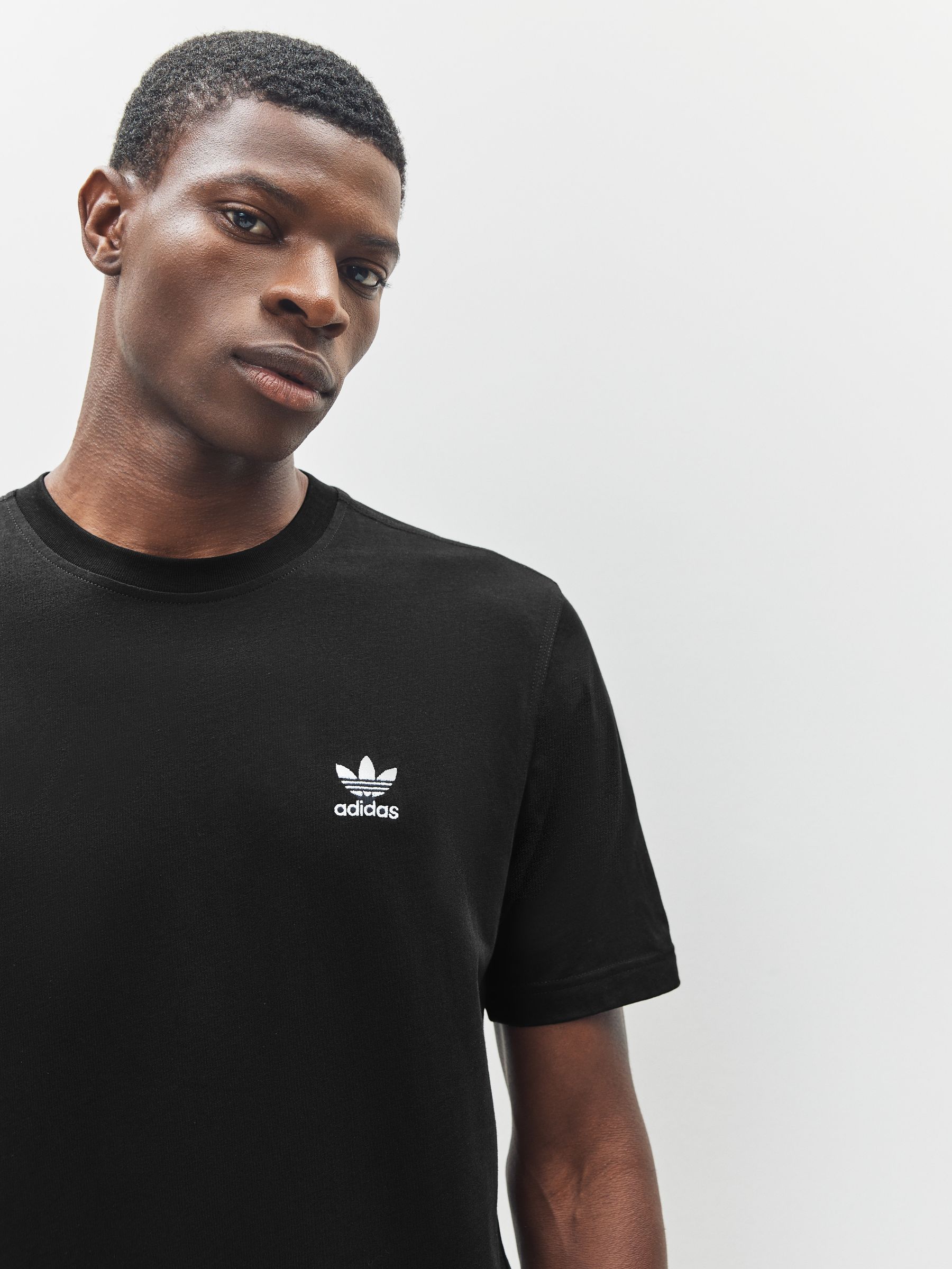 Buy adidas Originals Black Trefoil Essentials T-Shirt from Next USA
