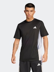 Negru - Tricou adidas Train Essentials Colorblock de sezon - Imaginea 1 din 6