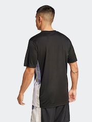 Negru - Tricou adidas Train Essentials Colorblock de sezon - Imaginea 2 din 6