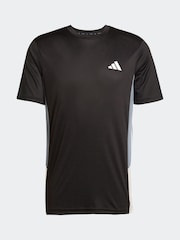 Negru - Tricou adidas Train Essentials Colorblock de sezon - Imaginea 6 din 6