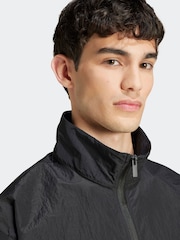 adidas Black Future Icons 3-Stripes Woven Half-Zip Sweatshirt - Image 4 of 6