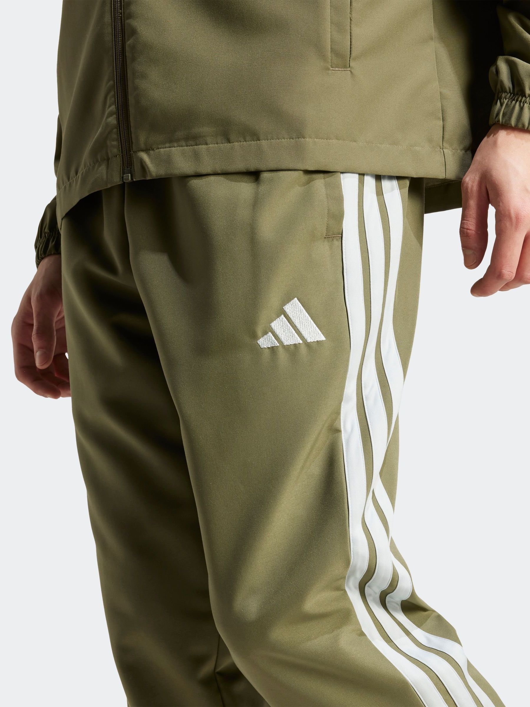 Buy adidas Green Sportswear Basic 3-Stripes Woven Tracksuit from
