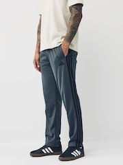 adidas Grey Regular Fit 3-Stripes Tricot Open Hem Track Joggers - Image 1 of 4