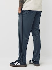 adidas Grey Regular Fit 3-Stripes Tricot Open Hem Track Joggers - Image 3 of 4