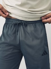 adidas Grey Regular Fit 3-Stripes Tricot Open Hem Track Joggers - Image 4 of 4