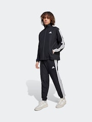 črna - adidas Sportswear Basic 3-črtast; progast Tkana trenirka - Slika 1 iz 8