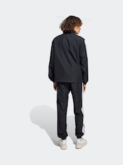 črna - adidas Sportswear Basic 3-črtast; progast Tkana trenirka - Slika 2 iz 8