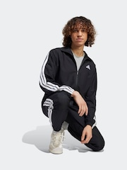črna - adidas Sportswear Basic 3-črtast; progast Tkana trenirka - Slika 3 iz 8