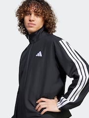 črna - adidas Sportswear Basic 3-črtast; progast Tkana trenirka - Slika 4 iz 8