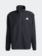 črna - adidas Sportswear Basic 3-črtast; progast Tkana trenirka - Slika 7 iz 8