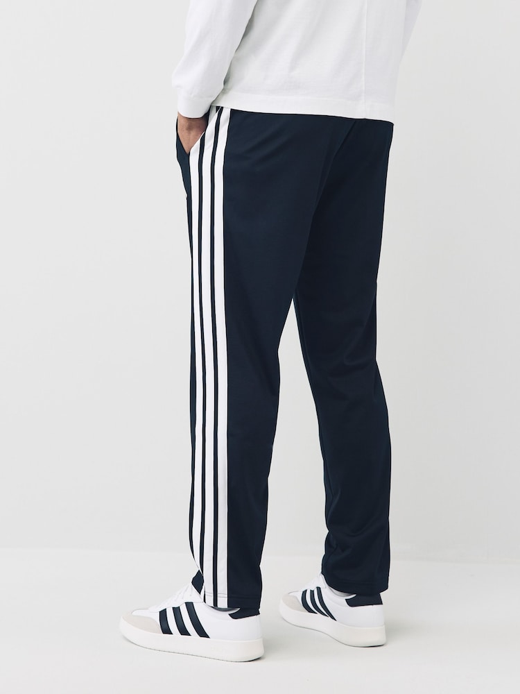 adidas Black Regular Fit 3-Stripes Tricot Open Hem Track Joggers - Image 3 of 5