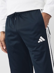 adidas Black Regular Fit 3-Stripes Tricot Open Hem Track Joggers - Image 4 of 5