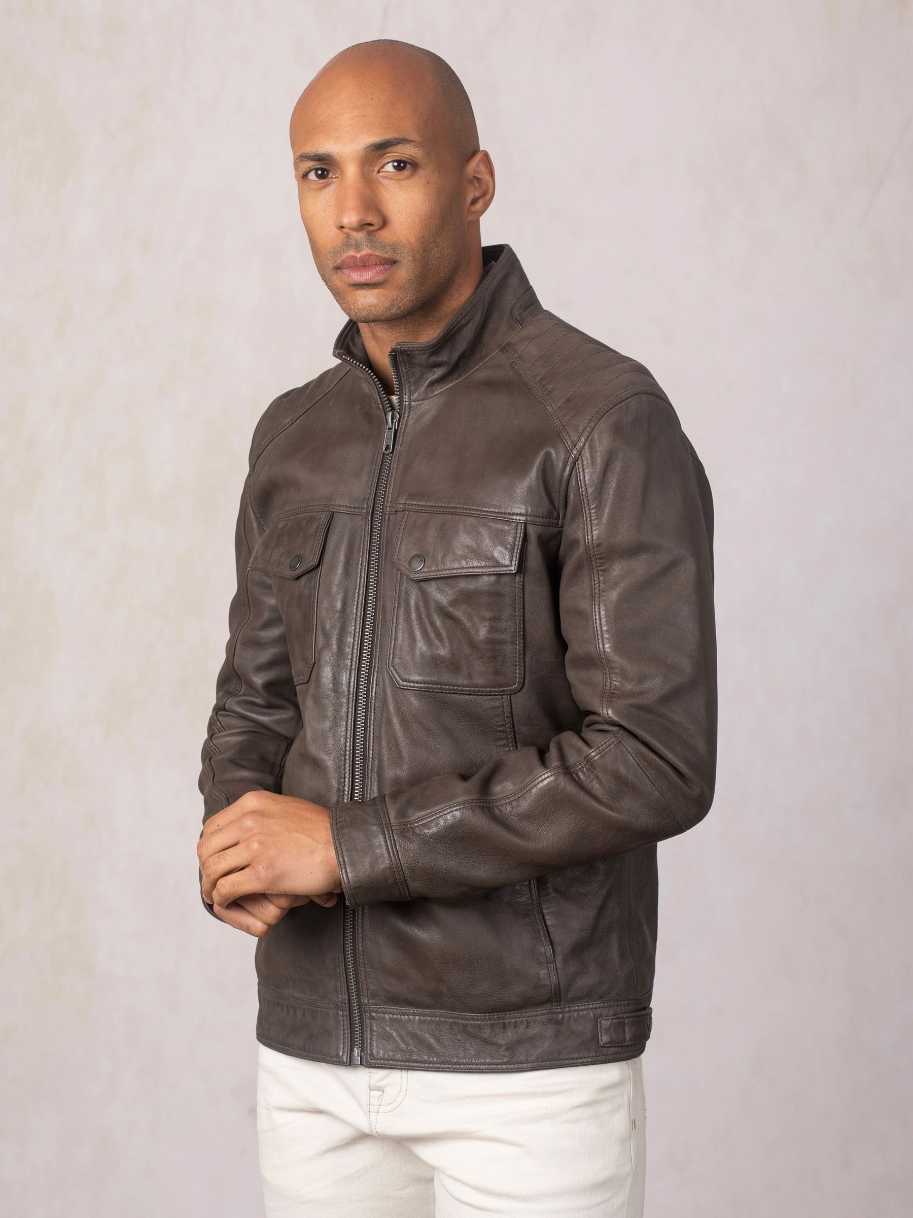 Buy Lakeland Leather Brown Warwick Leather Jacket from the Next UK