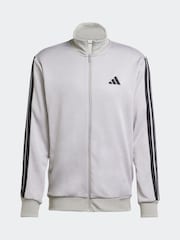 adidas Grey Sportswear 3-Stripes Fleece Tracksuit - Image 11 of 12