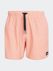 adidas Red Stripey Classics Swim Shorts - Image 6 of 6