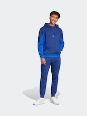 أزرق - adidas Sportswear Fleece Colorblock Hooded Tracksuit - صورة 1 من 7
