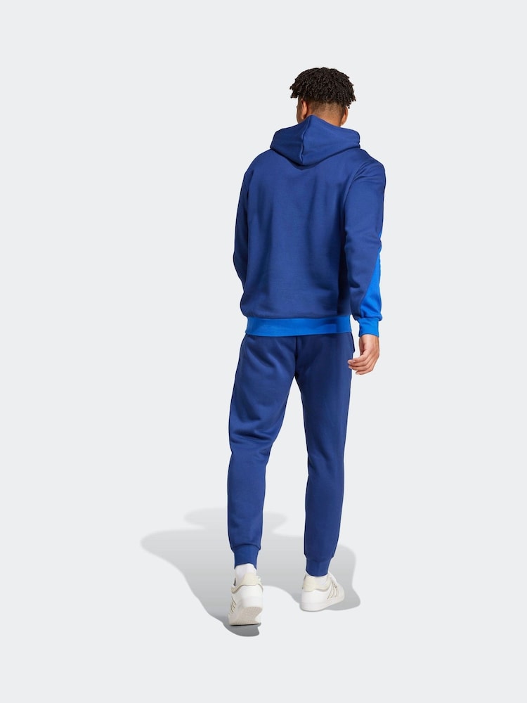 أزرق - adidas Sportswear Fleece Colorblock Hooded Tracksuit - صورة 2 من 7