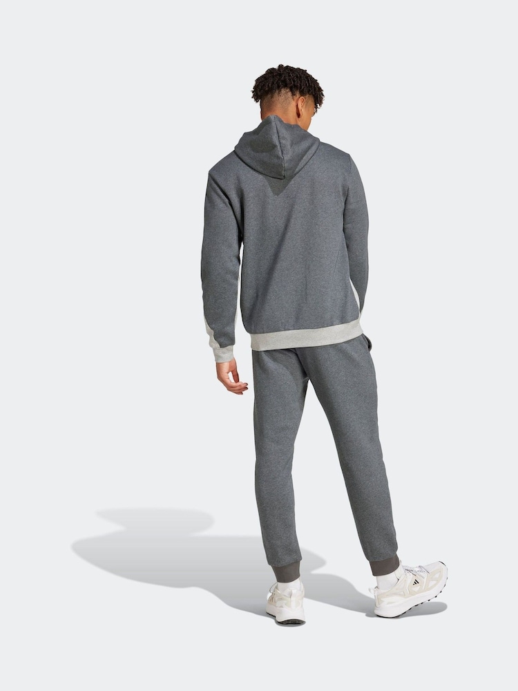 رمادي - adidas Sportswear Fleece Colorblock Hooded Tracksuit - صورة 2 من 8