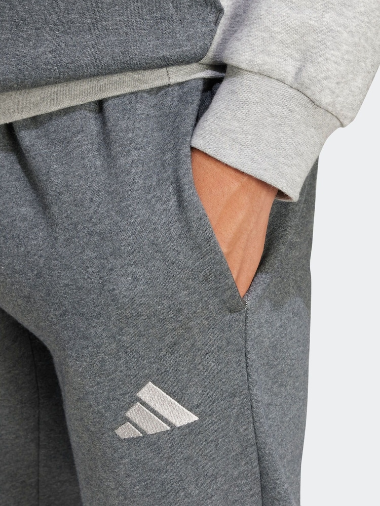adidas Grey Sportswear Fleece Colorblock Hooded Tracksuit - Image 5 of 8