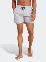 adidas Blue Stripey Classics Swim Shorts - Image 1 of 6