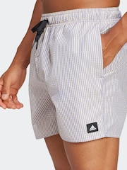 adidas Blue Stripey Classics Swim Shorts - Image 4 of 6