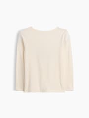 Gap Cream Leopard Graphic Long Sleeve T-Shirt (6mths-5yrs) - Image 2 of 3