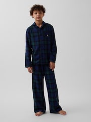 Gap Green/Navy Check Flannel Pyjamas Set (6-13yrs) - Image 1 of 4