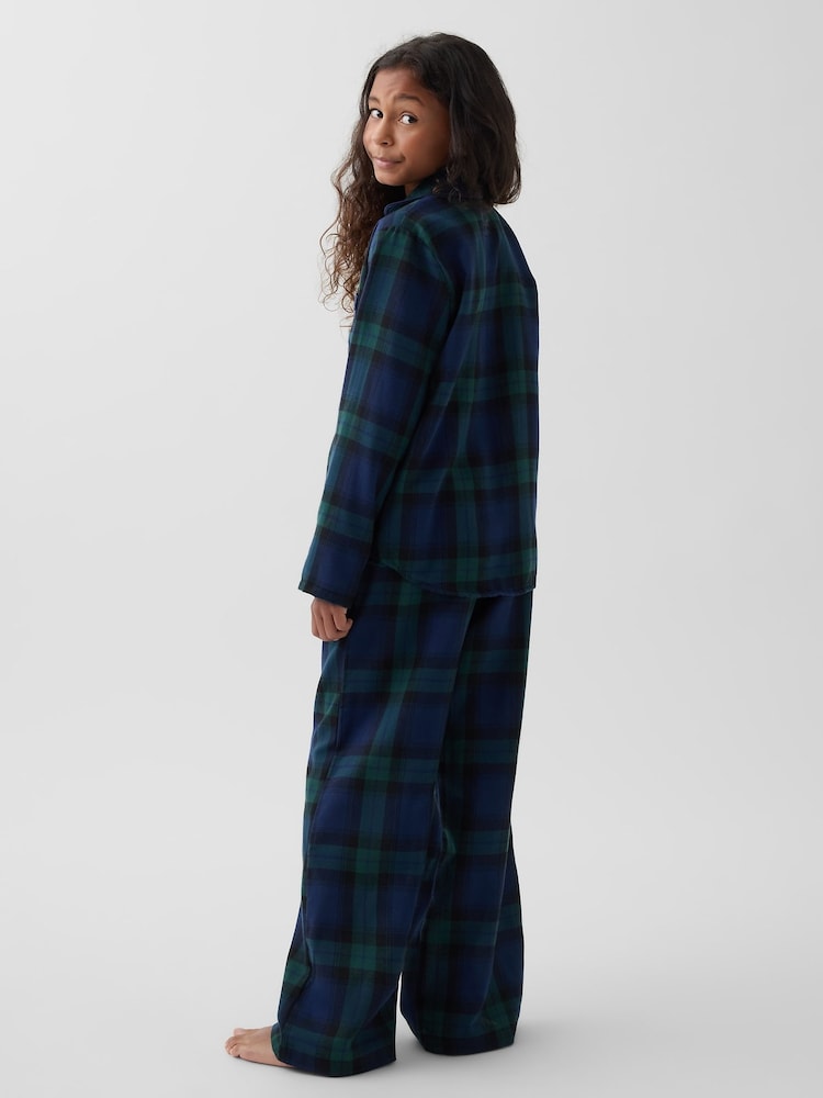 Gap Green/Navy Check Flannel Pyjamas Set (6-13yrs) - Image 2 of 4 Gap Green/Navy Check Flannel Pyjamas Set (6-13yrs) - Image 2 of 4