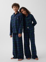 Gap Green/Navy Check Flannel Pyjamas Set (6-13yrs) - Image 3 of 4