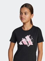 Negro - adidas Flower Print Training Graphic T-Shirt - Imagen 5 de 6