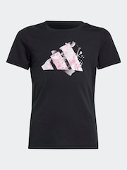 Negro - adidas Flower Print Training Graphic T-Shirt - Imagen 6 de 6