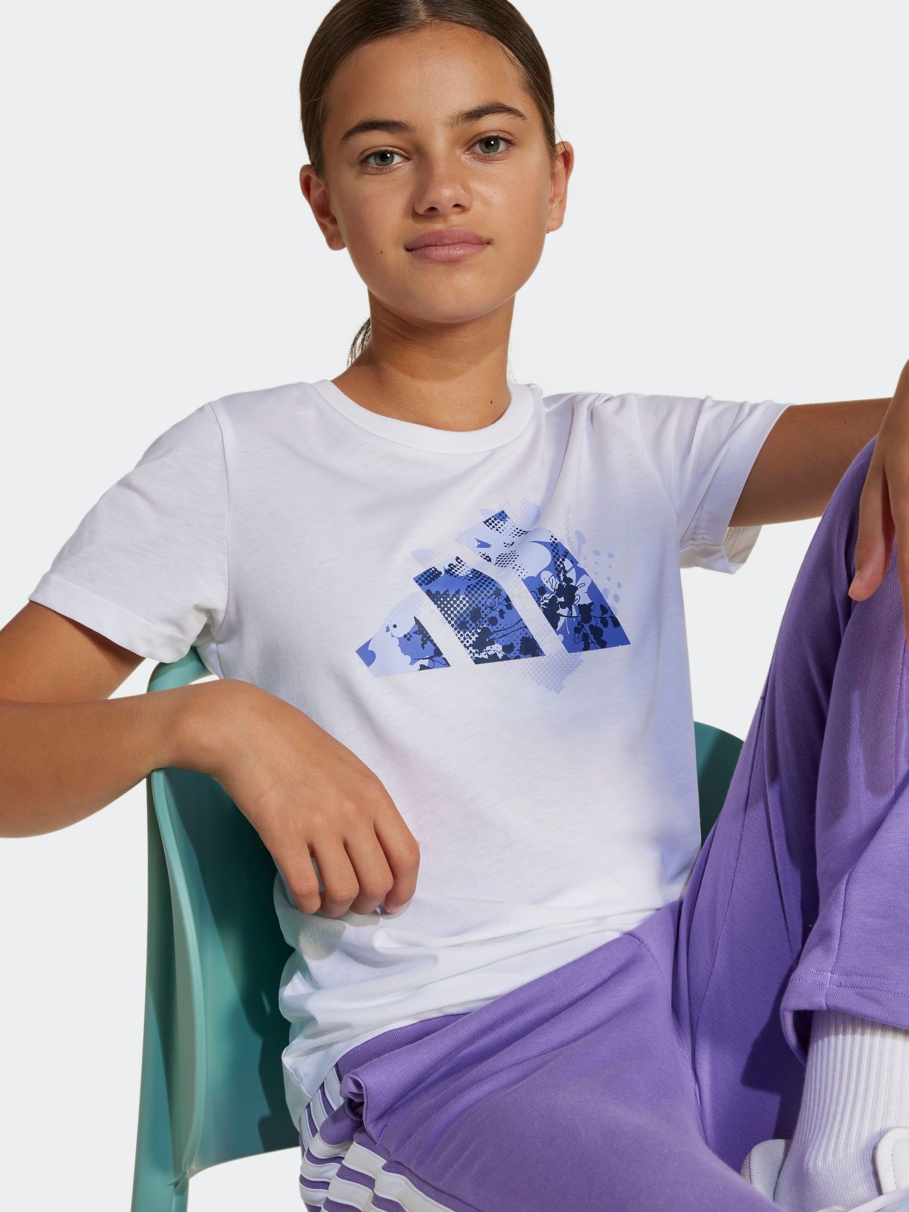 Buy adidas White Flower Print Training Graphic T-Shirt from Next USA