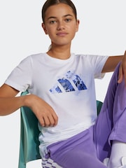Blanco - adidas Flower Print Training Graphic T-Shirt - Imagen 3 de 13