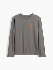 Gap Grey Crossbones Graphic Long Sleeve T-Shirt (4-13yrs) - Image 2 of 3