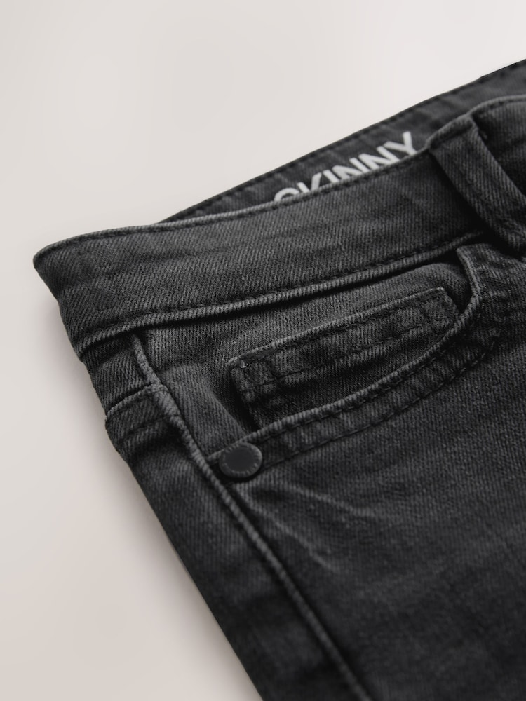 Washed Black Skinny Fit Stretch Jeans (3-17yrs) - Image 4 of 4