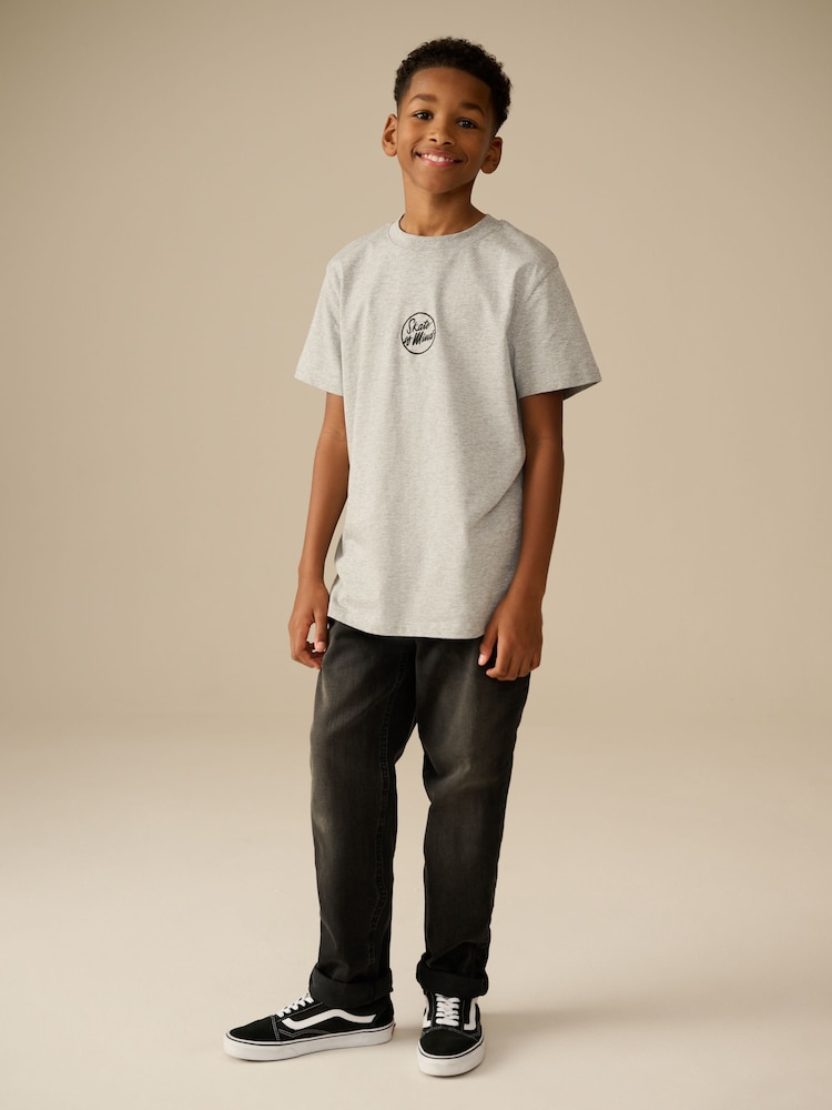 Washed Black Loose Fit Stretch Jeans (3-17yrs) - Image 2 of 8