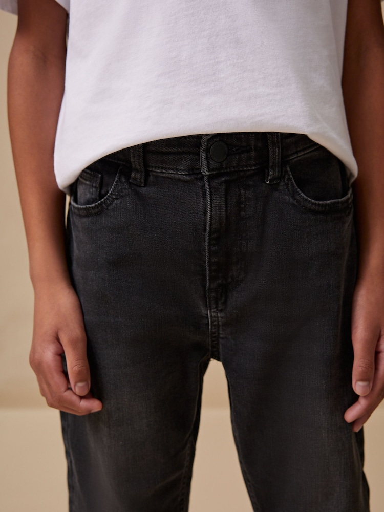 Washed Black Regular Fit Stretch Jeans (3-17yrs) - Image 4 of 4