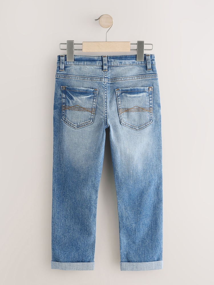 Mid Blue Regular Fit Stretch Jeans (3-17yrs) - Image 2 of 4